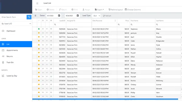 Lead Management Console
